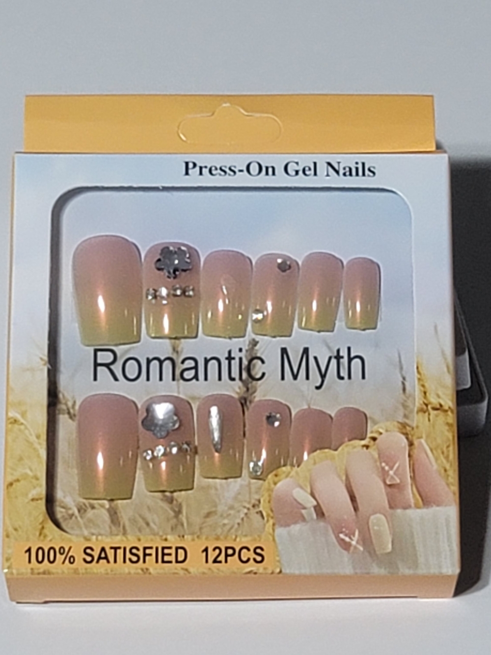 ❤️‍🔥6/$15❤️‍🔥Press-On Gel Nails - Pink Ombre with Rhinestones
